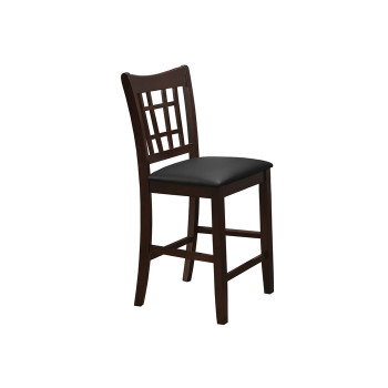 7756 ESPRESSO Wooden Counter Chair w/ MDF Seat