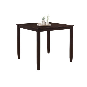 7856 ESPRESSO Wooden Square Counter Table w/ MDF Top