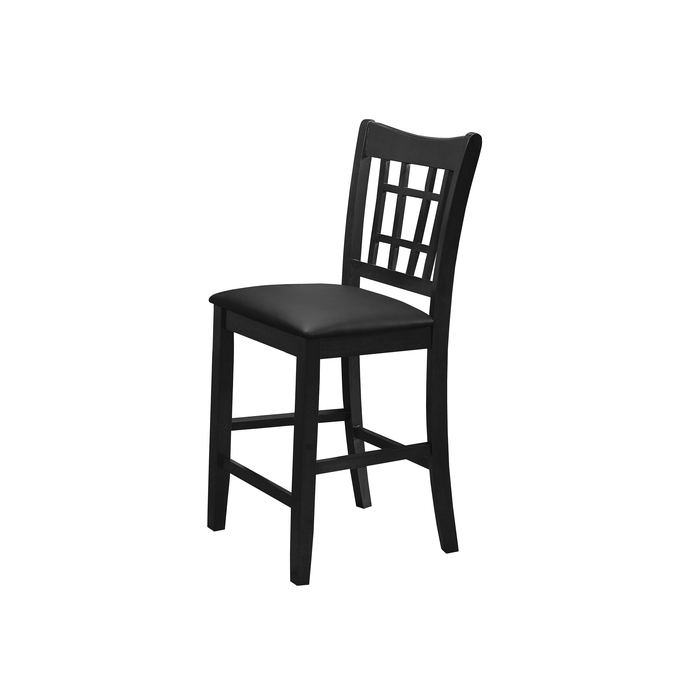 7755 BLACK Wooden Counter Chair w/ MDF Seat