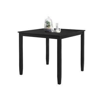 7855 BLACK Wooden Square Counter Table w/ MDF Top