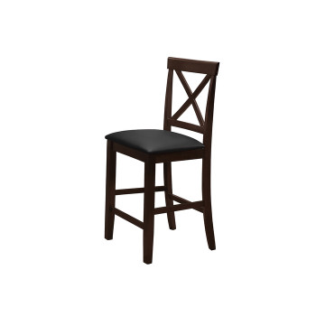 7721 ESPRESSO X-Back Wooden Counter Chair w/ MDF Seat