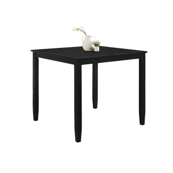 7820 BLACK Wooden Square Counter Table Set w/ MDF Top