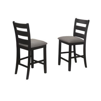 7716 BLACK FRAME Wooden Counter Chair w/ MDF Seat