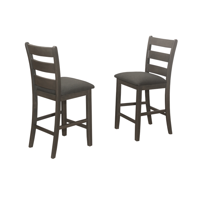 7715 GRAY Wooden Counter Chair w/ MDF Seat