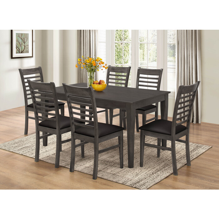 7812-GR GRAY Wooden Dining Table w/ MDF Top