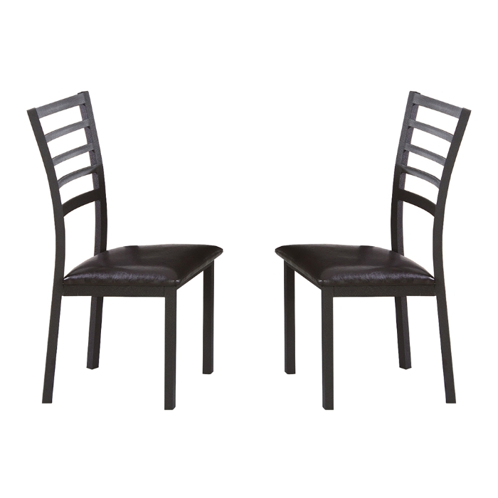 7708 BLACK FRAME Metal Dining Chair w/ MDF Seat
