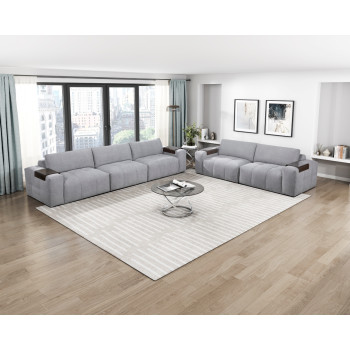 9155GY-2PC 2PC SETS Sofa + Love Seat