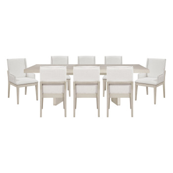 6000-96*9 9PC SETS Dining Table + 6 Side Chairs + 2 Arm Chairs