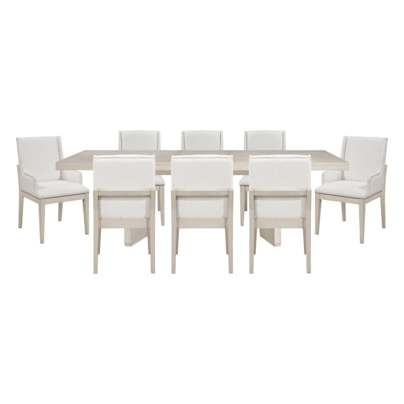 6000-96*9 9PC SETS Dining Table + 6 Side Chairs + 2 Arm Chairs