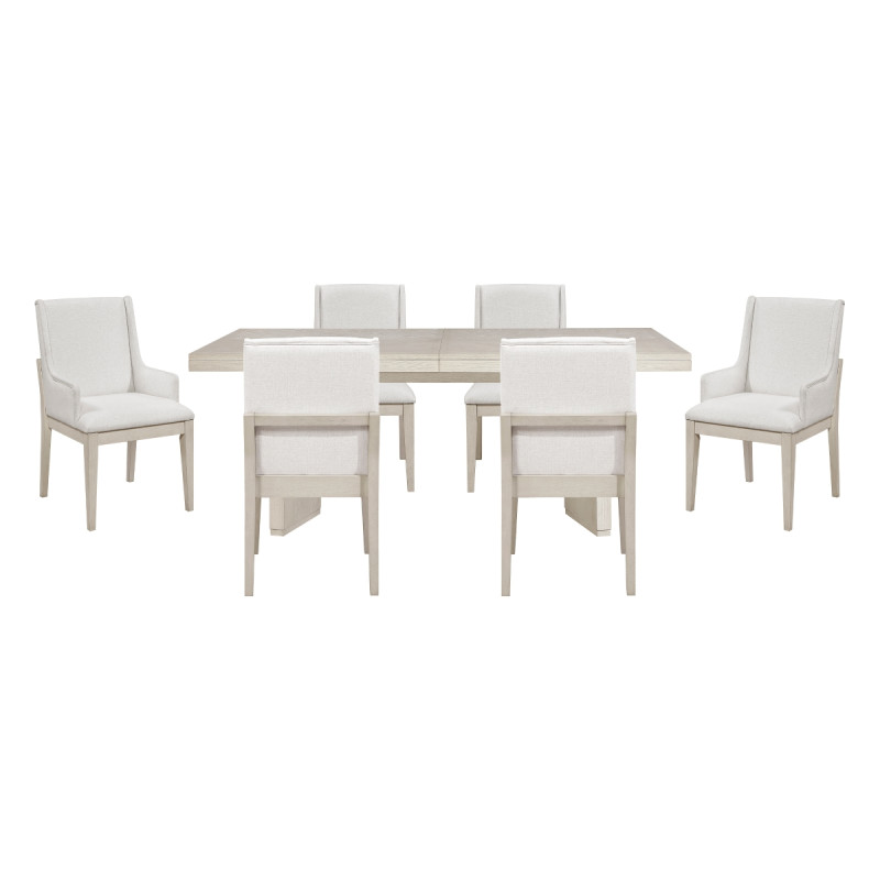 6000-96*7 7PC SETS Dining Table + 4 Side Chairs + 2 Arm Chairs