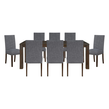5976-79*9(5940GYS) 9PC SETS Dining Table + 8 Side Chairs
