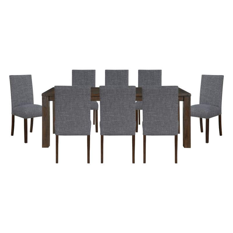 5976-79*9(5940GYS) 9PC SETS Dining Table + 8 Side Chairs