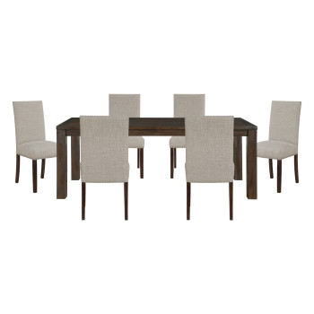 5976-79*7(5940TPS) 7PC SETS Dining Table + 6 Side Chairs