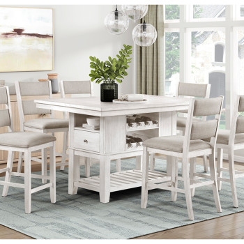 5982-36*7 7PC SETS Counter Height Table + 6 Chairs