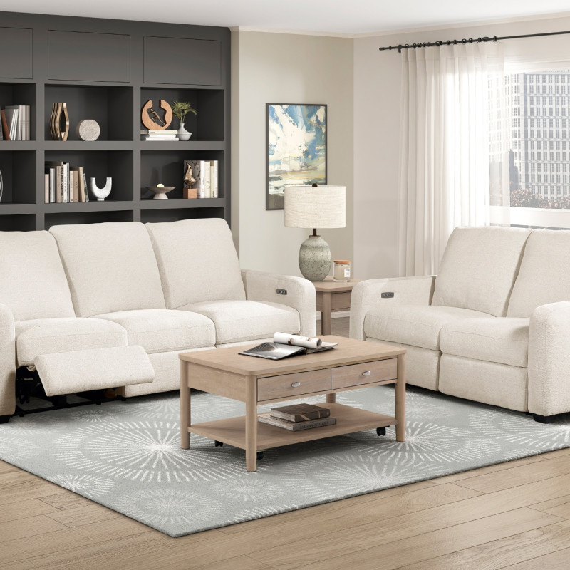 8479BEG*2PW 2pc Set: Sofa, Love (Power)