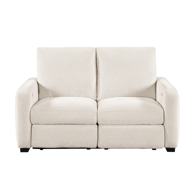 8479BEG-2PW Power Double Reclining Love Seat with USB Charging Ports