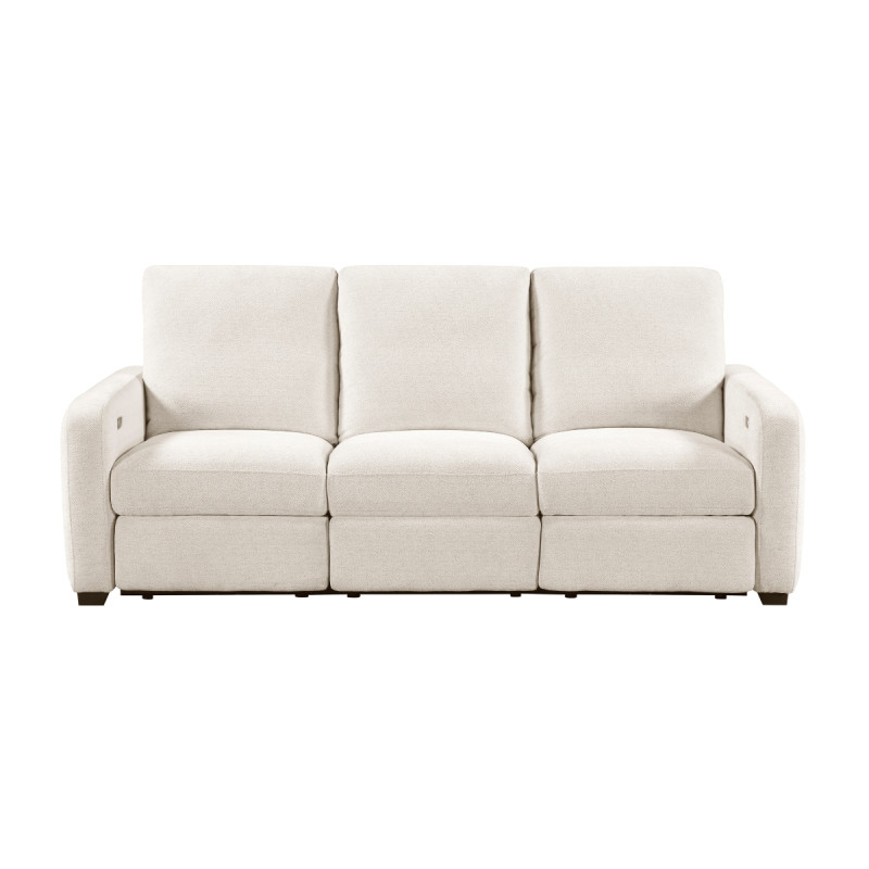 8479BEG-3PW Power Double Reclining Sofa with USB Charging Ports