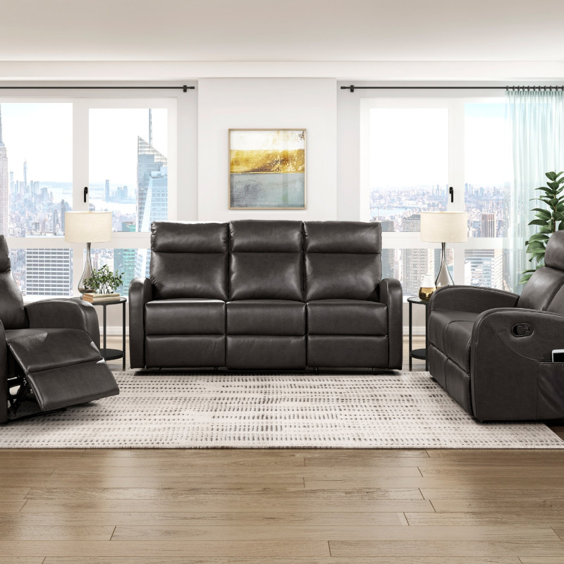 9147PUE*3 3pc Set: Sofa, Love, Chair