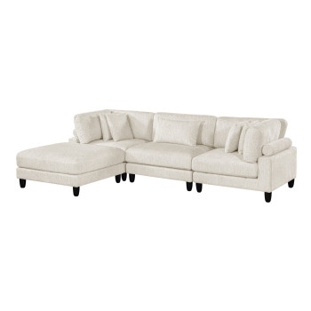9688NBE*42CRACOT 4-Piece Modular Sectional with Ottoman