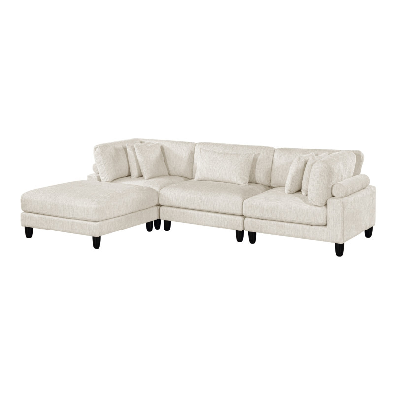 9688NBE*42CRACOT 4-Piece Modular Sectional with Ottoman