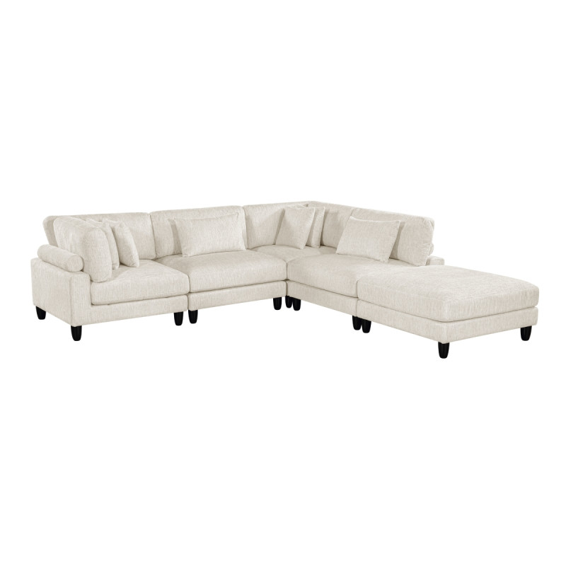 9688NBE*52CR2ACOT 5-Piece Modular Sectional with Ottoman