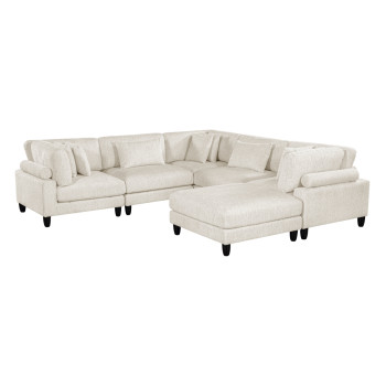 9688NBE*63CR2ACOT 6-Piece Modular Sectional with Ottoman