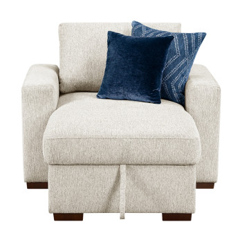 8548BE*2VCA Chaise Lounge with Arms and Hidden Storage, Click Motion Back