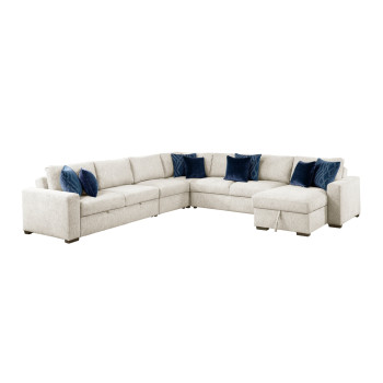8548BE*6VC2ACR2ACLACA 5-Piece Sectional with Reversible Chaise, Pull-out Bed and Hidden Storage