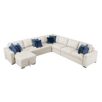 8548BE*6VCCR22AACA 5-Piece Sectional with Reversible Chaise and Hidden Storage