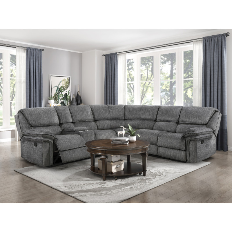 9913*32LCN2R 3-Piece Reclining Sectional with Left Console