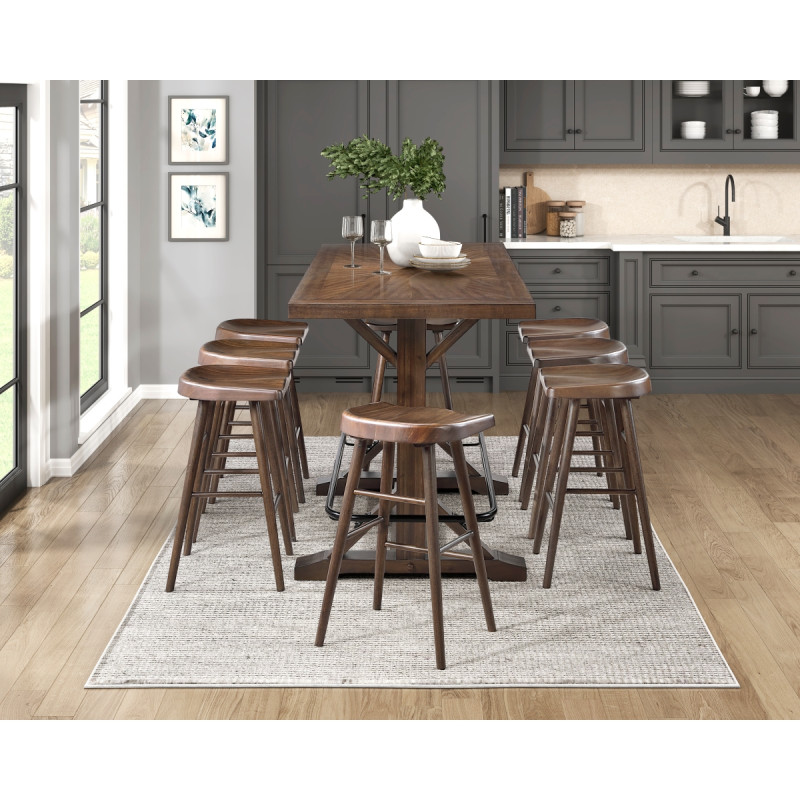 5979-42*9 9PC SETS Pub Height Table + 8 Pub Height Stool