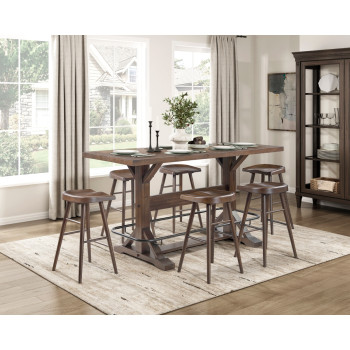 5979-42*7 7PC SETS Pub Height Table + 6 Pub Height Stool