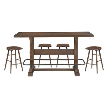 5979-42*5 5PC SETS Pub Height Table + 4 Pub Height Stool