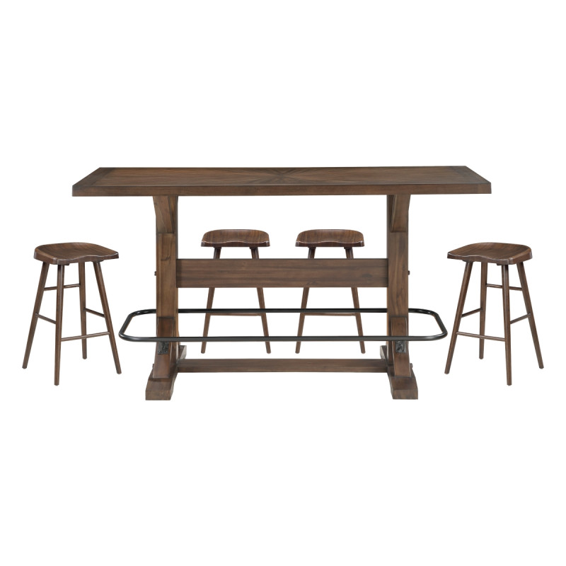 5979-42*5 5PC SETS Pub Height Table + 4 Pub Height Stool
