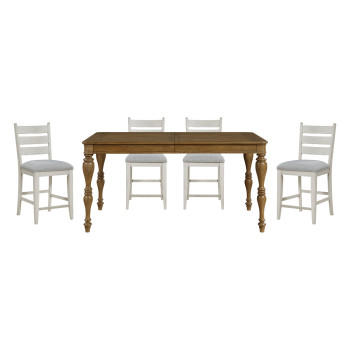 6017-36*5 5PC SETS Counter Height Table + 4 Chairs