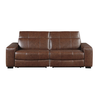 9790BRW-2PWH* Power Double Reclining Love Seat with Power Headrests and Charging Ports