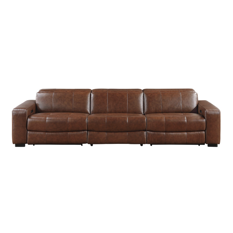 9790BRW-3PWH* Power Double Reclining Sofa with Power Headrests and Charging Ports