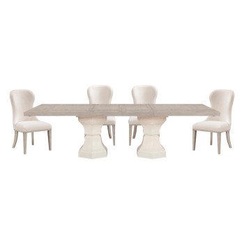 6018-108*5 5PC SETS Dining Table + 4 Side Chairs