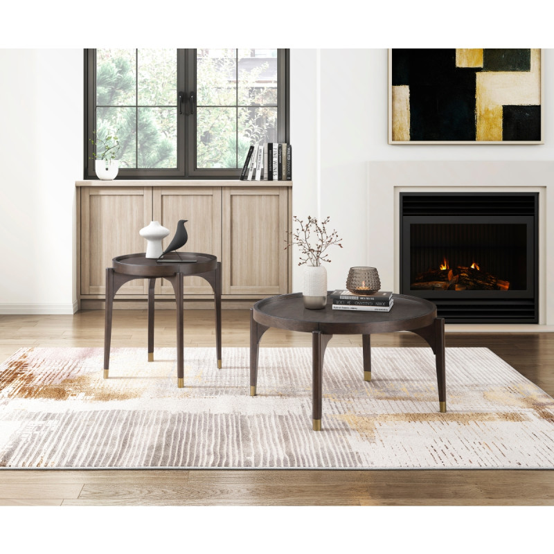 3537-2PC 2PC SETS Cocktail Table + End Table