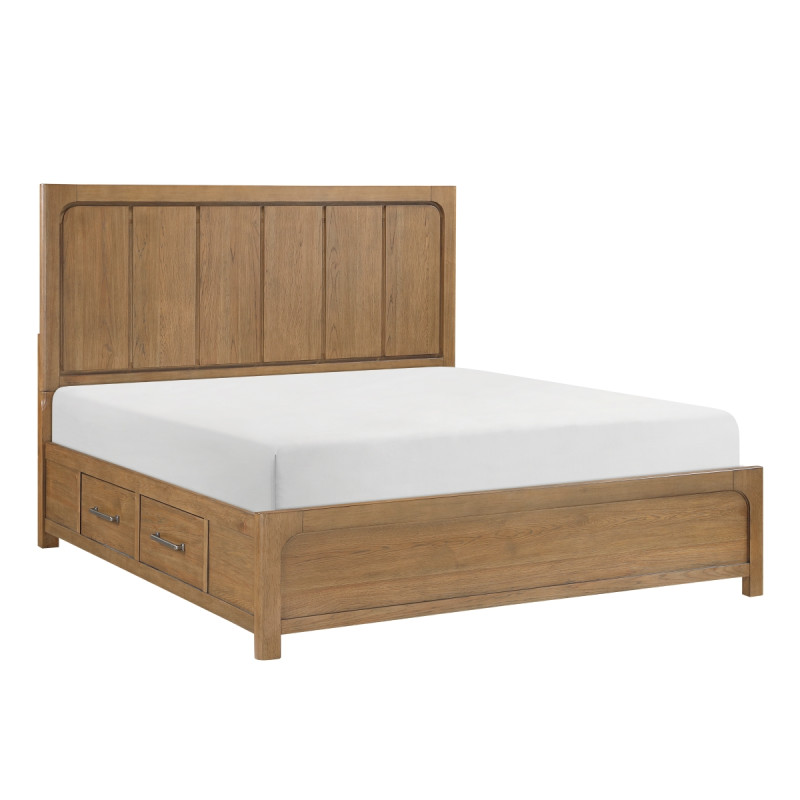 2336-1* Queen Platform Bed with Storage Side Rails