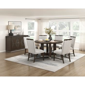 6066-54RD*7 7PC SETS Dining Table + 6 Side Chairs