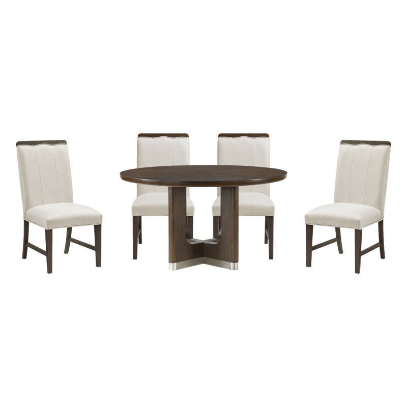 6066-54RD*5 5PC SETS Dining Table + 4 Side Chairs