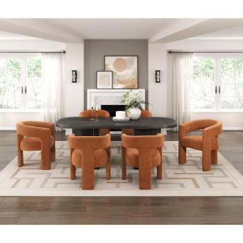 6048-78*7PC1 7PC SETS Dining Table +6 Side Chairs
