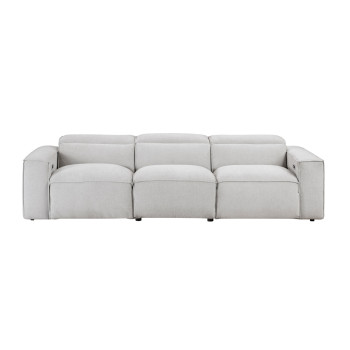 8414GRY-3PWH* Power Double Reclining Sofa with Power Headrests