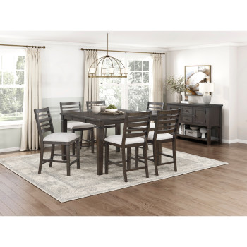 6023-84*7 7PC SETS Dining Table + 6 Side Chairs