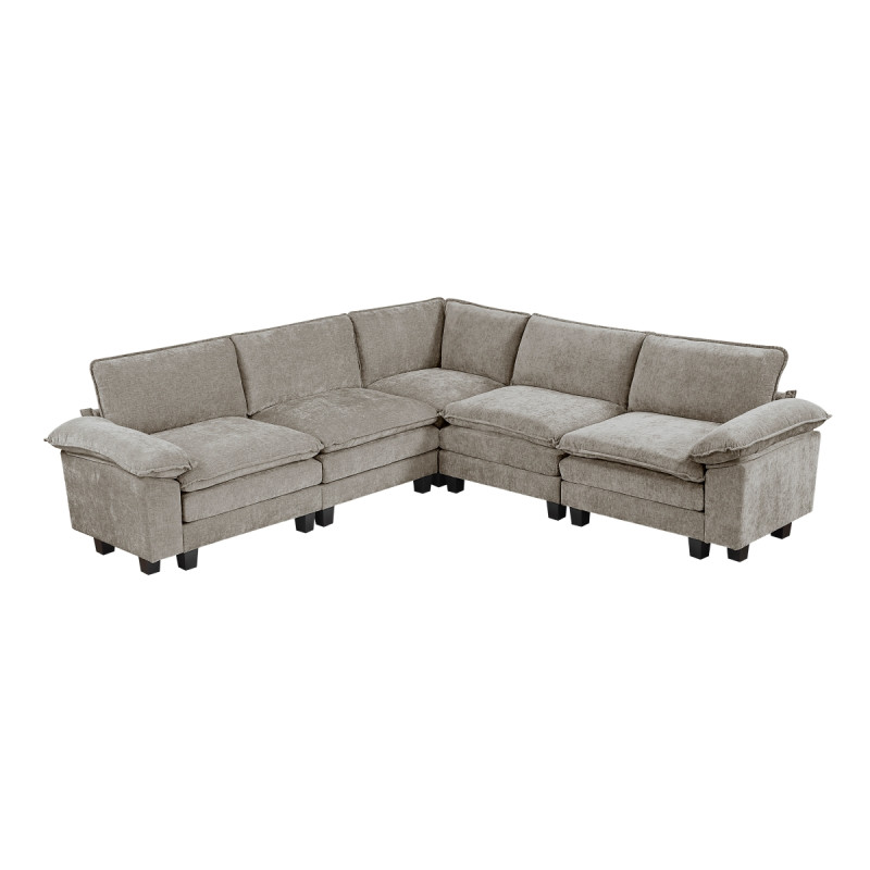 8450PWT*54ACCR 5-Piece Modular Sectional