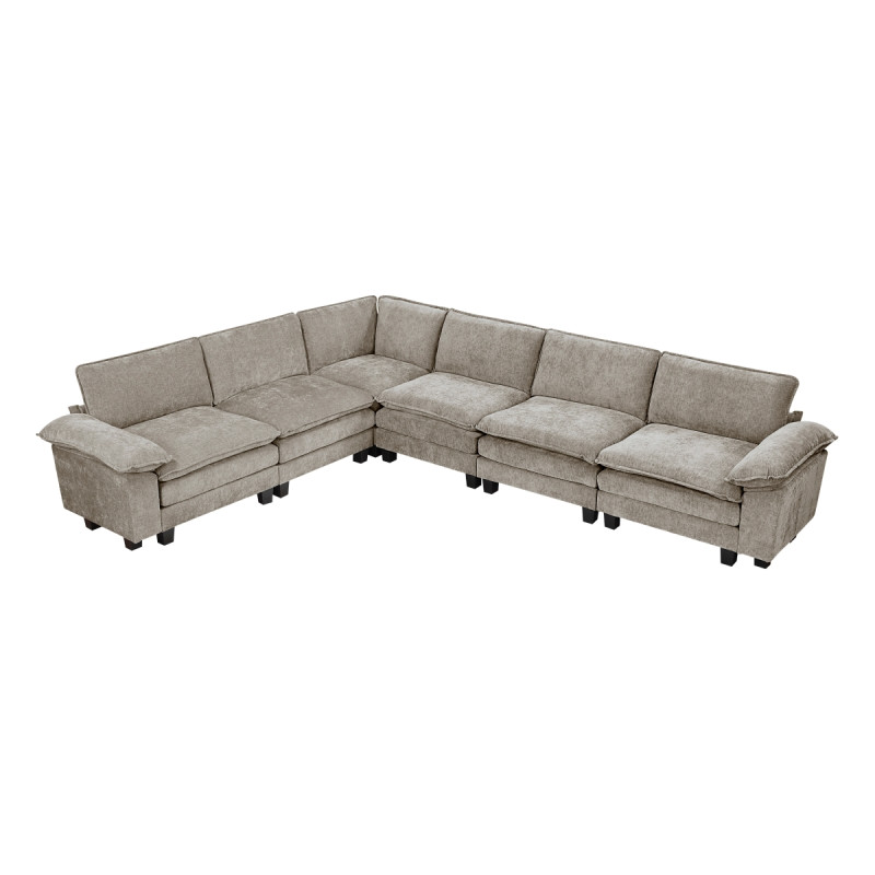 8450PWT*65ACCR 6-Piece Modular Sectional
