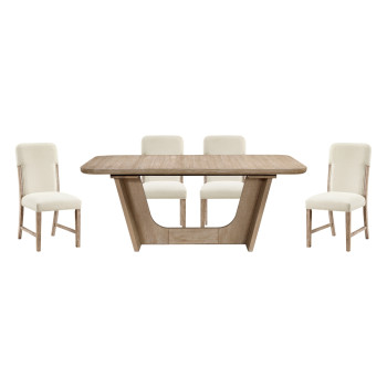2350-94*5 5PC SETS Dining Table + 4 Side Chair