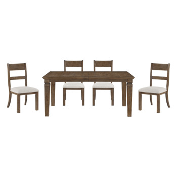 6020-84*5 5PC SETS Dining Table + 4 Side Chairs