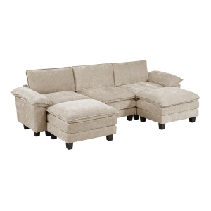 8450TPE*53AC2OT 5-Piece Modular Sectional with Ottoman